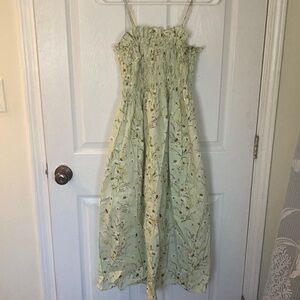 H&M Light Green Floral Dress